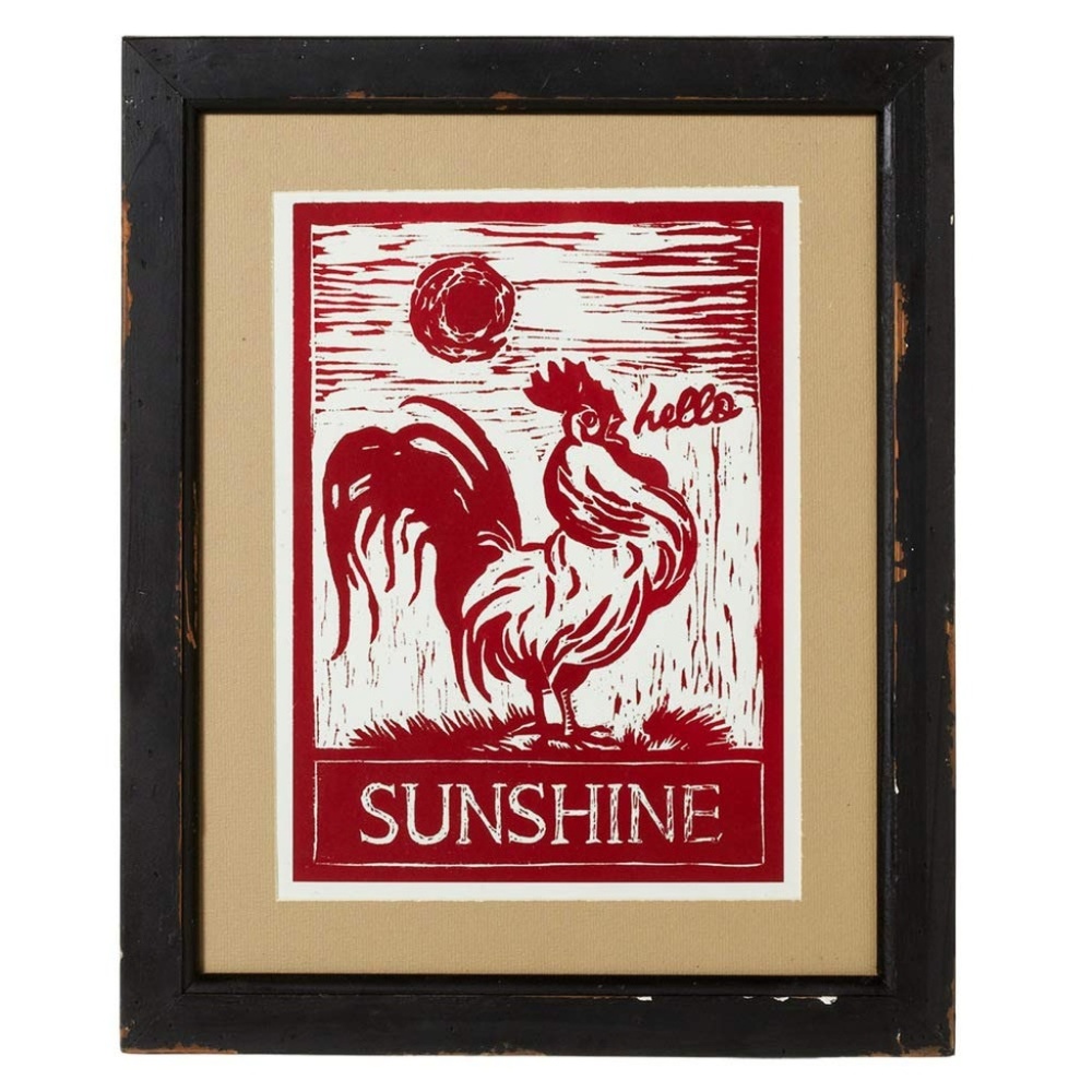 Country Rooster Framed Wall Art